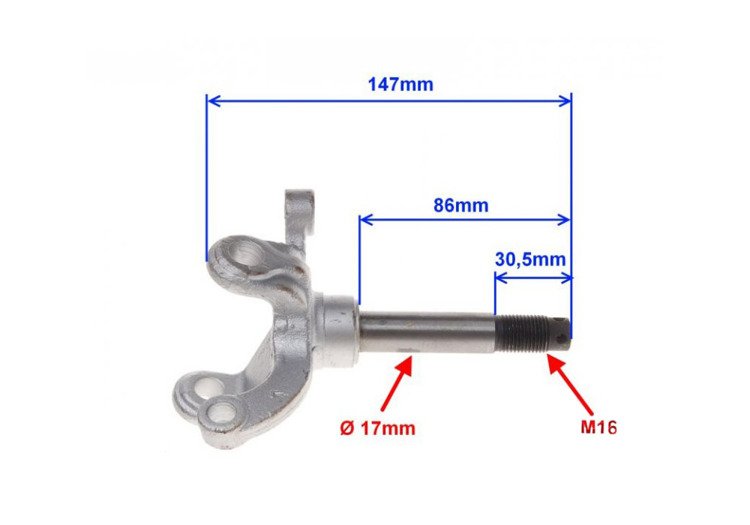 Zwrotnica zawieszenia lewa przód atv bashan