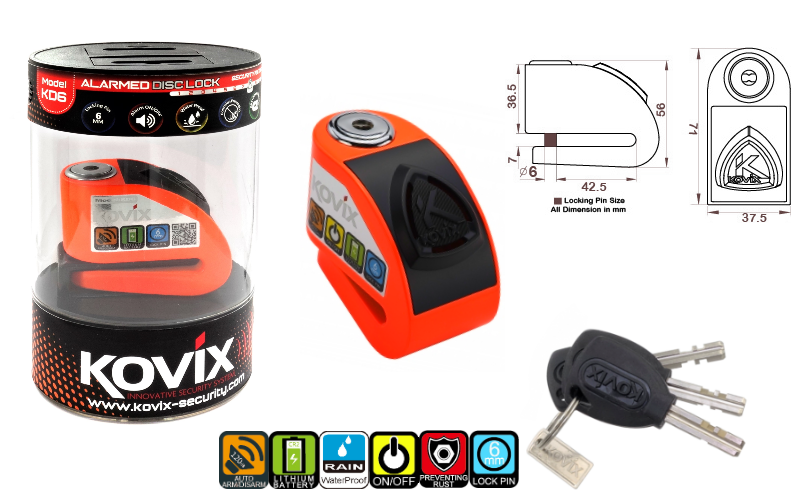 Blokada Tarczy Przypominacz Pokrowiec Kovix KD6