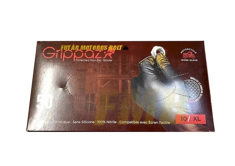 Rękawice nitrylowe P2R grube czarne XL 50szt