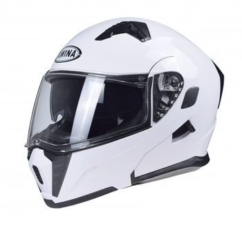 Kask szczękowy Awina JK906 biały z blendą homologacja ECE 22.06