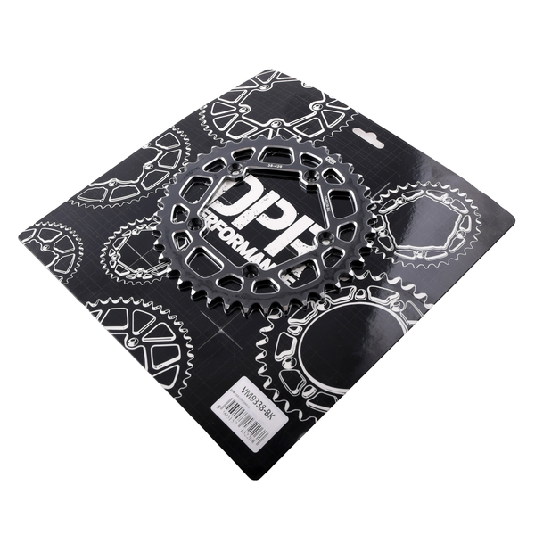 Zębatka tył 38z 420 aluminiowa czarna Simson S53 DPR Performance