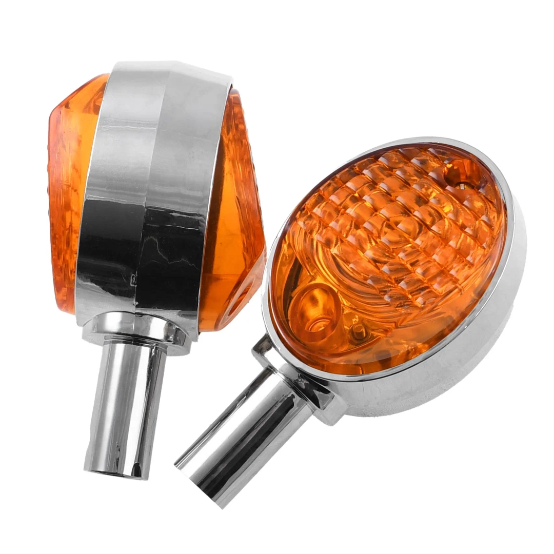 Kierunkowskazy 6V chrom pomarańczowe szkła Simson Schwalbe KR51 DPR Classic