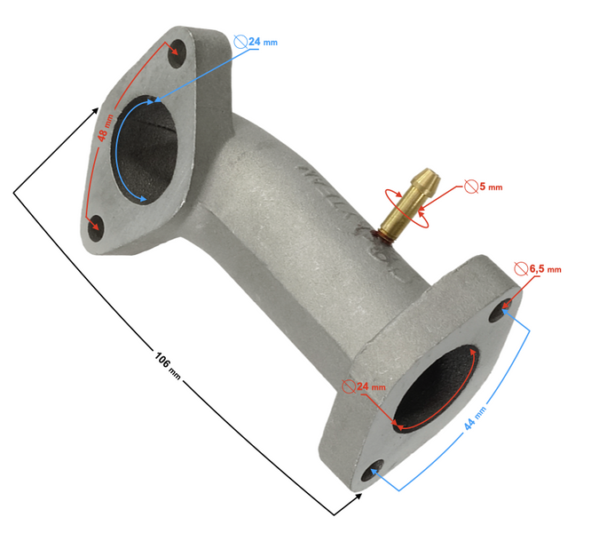 Króciec Ssący Motorowery 130ccm