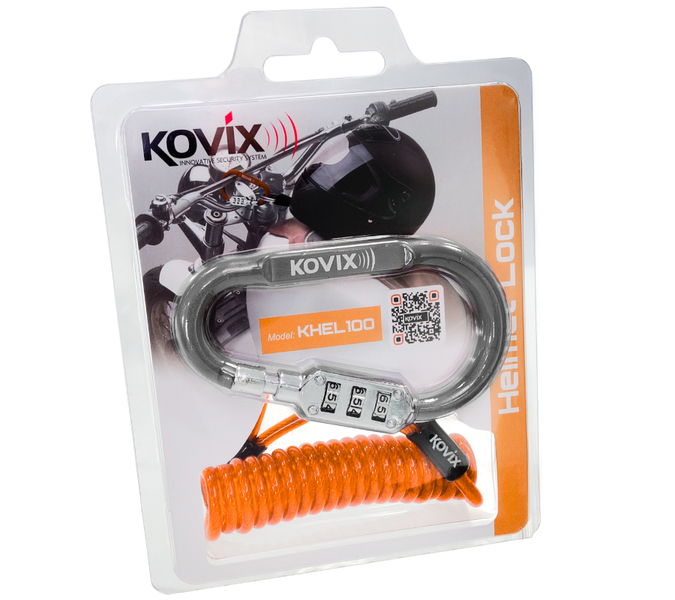 Zabezpieczenie karabińczyk z zamkiem szyfrowym przypominacz Kovix KHEL100S