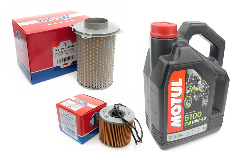 Filtr oleju powietrza olej HF133 Motul 5100 10w40 Suzuki GS 500 89-08r