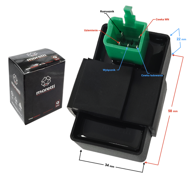 Moduł zapłonowy Motorower Junak Barton Romet 139FMB 5 PIN Barton Fighter 2