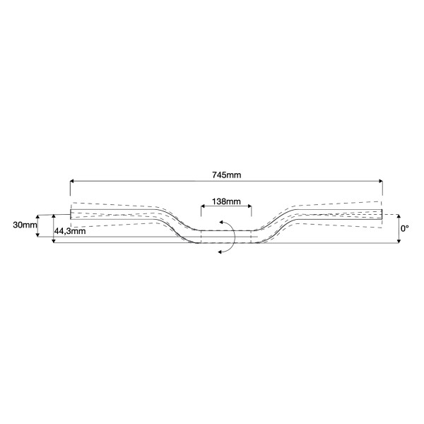Barracuda kierownica motocyklowa 22mm złota Street Naked