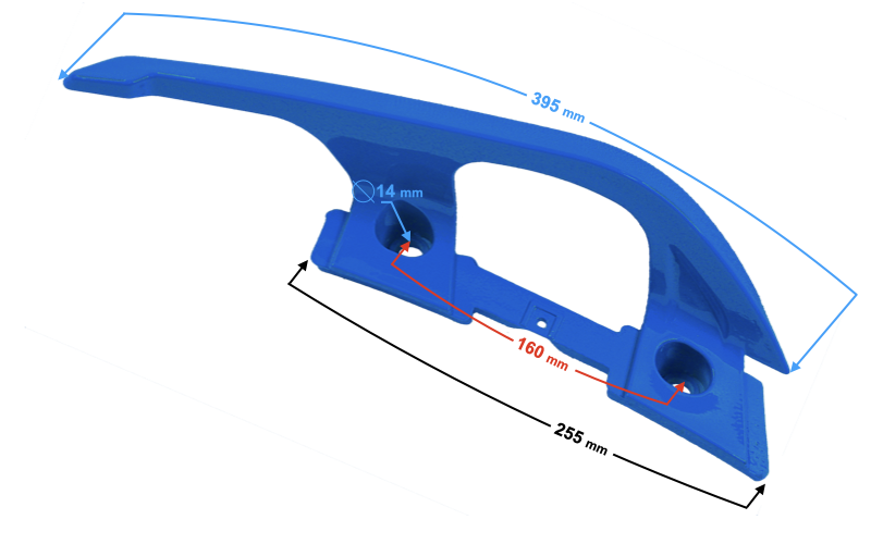 Wspornik uchwyt pasażera lewy skutera Barton B-Max