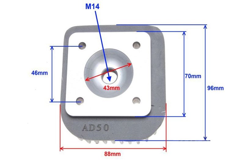 Głowica cylindra tgb suzuki 60 43mm ad ap ag