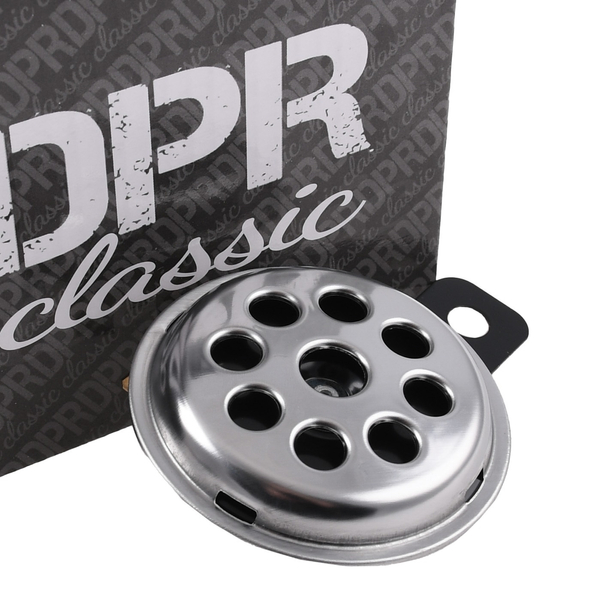 Klakson sygnał dźwiękowy 6V chrom uniwersalny DPR Classic