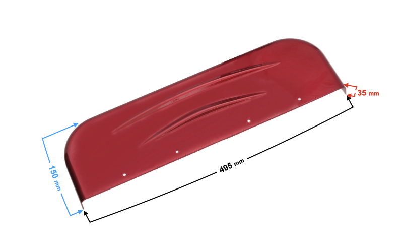 Obudowa kanapy skuter Barton Tres czerowna