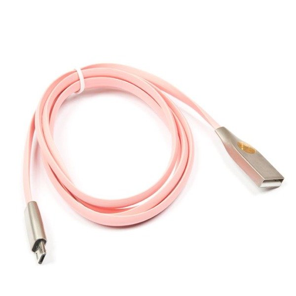 Płaski kabel tpe extreme usb micro usb łososiowy