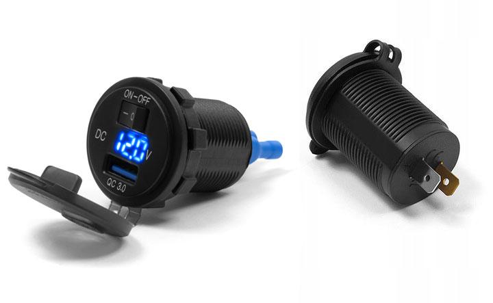 Motocyklowe samochodowe gniazdo zapalniczki ładowarka USB QC 3.0