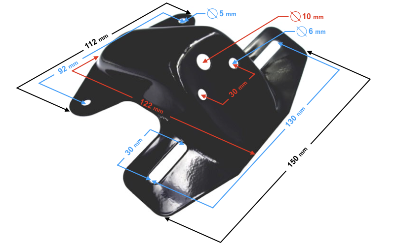Wspornik mocowanie lampy tył Barton Ranger Classic E4
