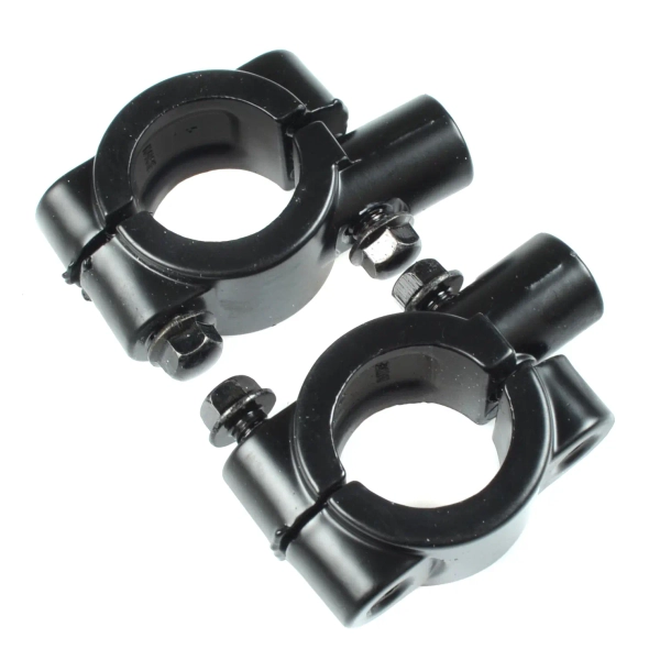 Obejmy kierownicy na lusterko uniwersalne czarne 22mm M10x1,25