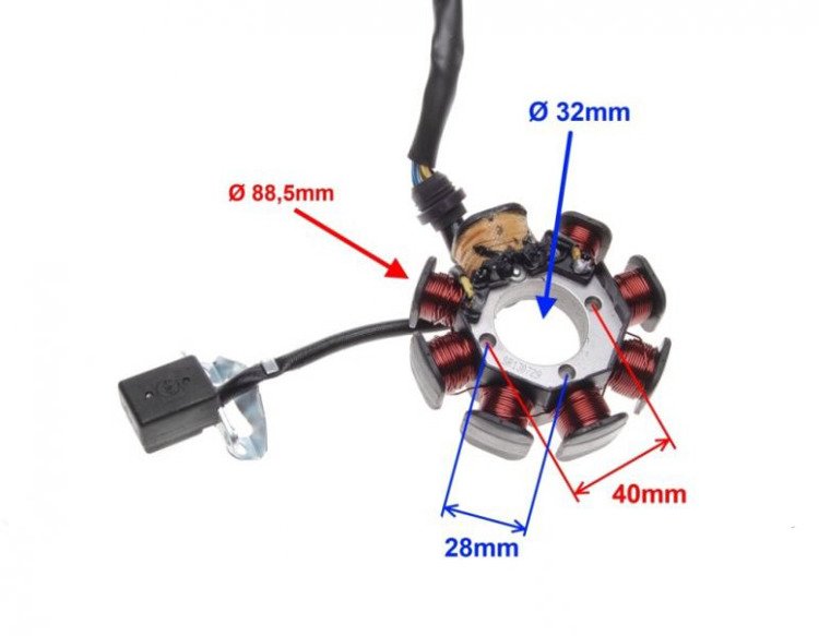 Iskrownik 8 cewek bashan shineray quad atv 200 250