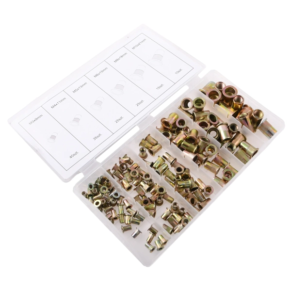 Zestaw nitonakrętek stalowych 150 sztuk