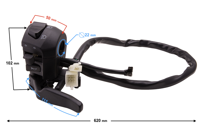 Przełącznik zespolony lewy do skutera Barton B-Max