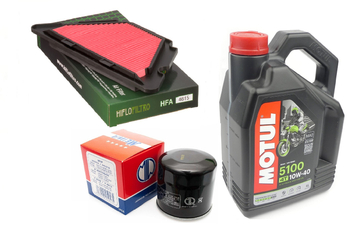 Filtr oleju powietrza olej HF204 Motul 5100 10w40 Yamaha XJ6 09-16r