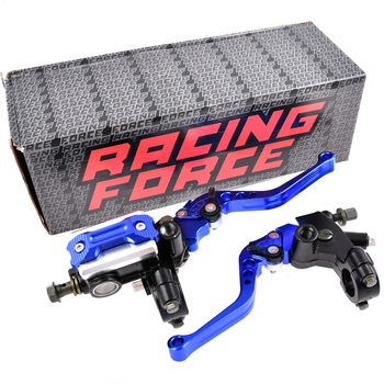 Dźwignie klamki hamulca sprzęgła z pompą hamulcową EVO niebieskie