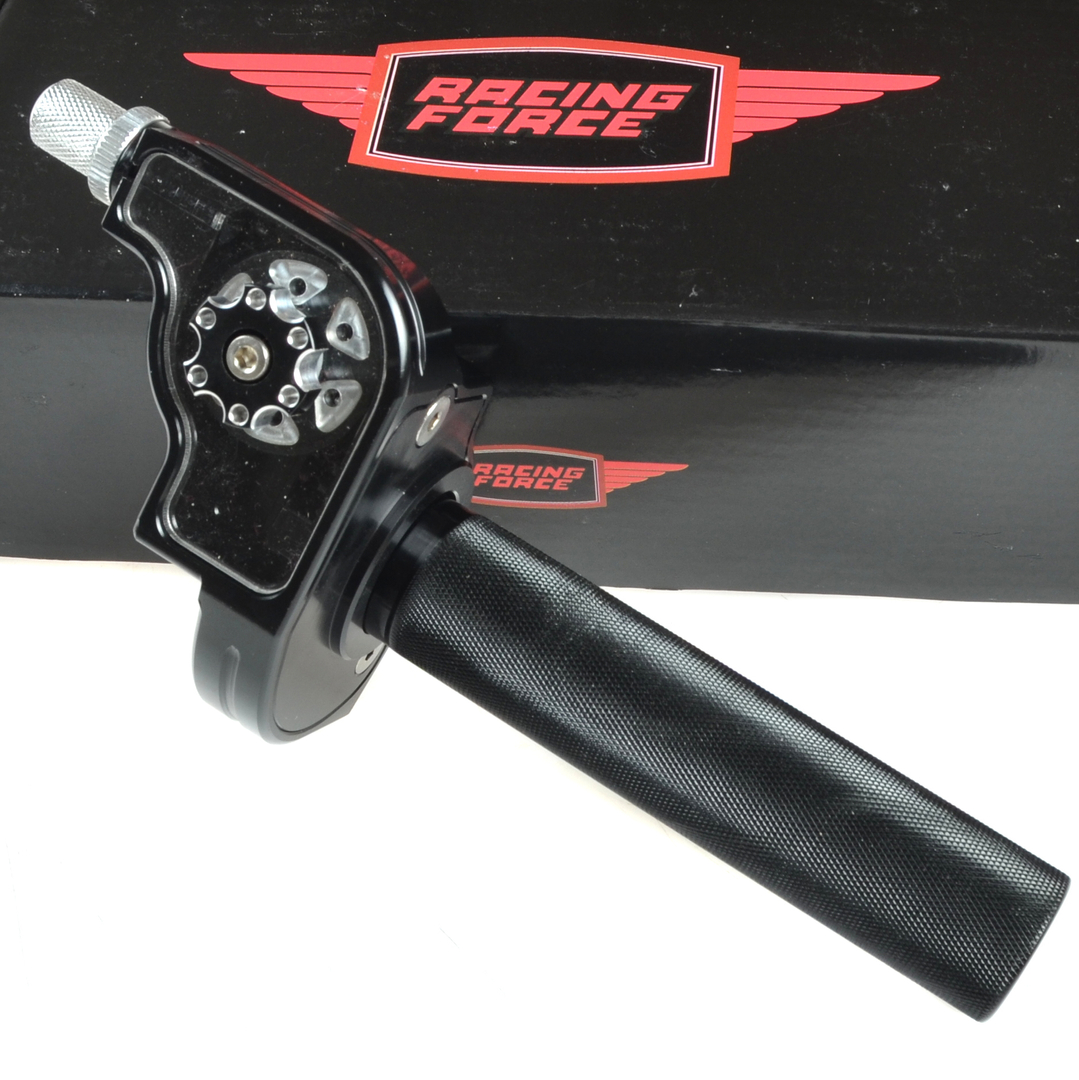 Rolgaz rollgaz aluminiowy cnc czarny krótki skok Racing Force