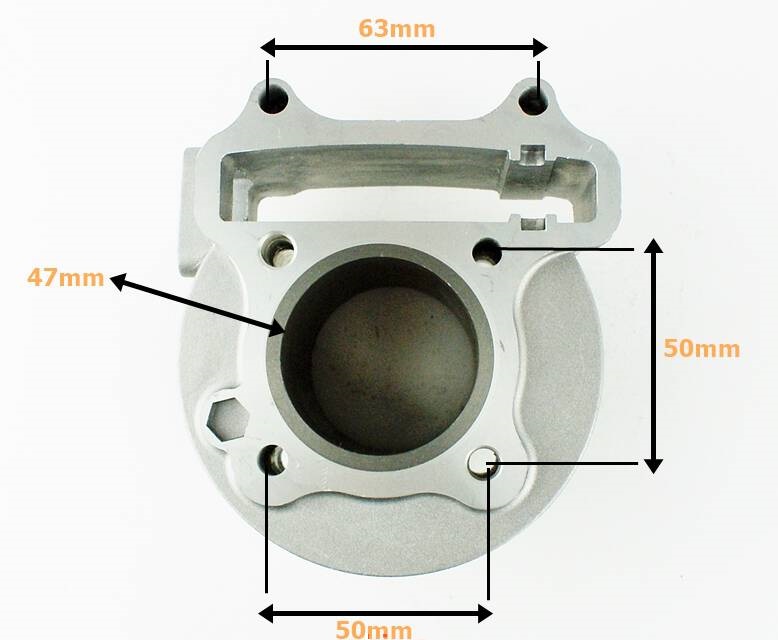 Cylinder głowica 4T 80cc GY6 47mm bez odpowietrzenia