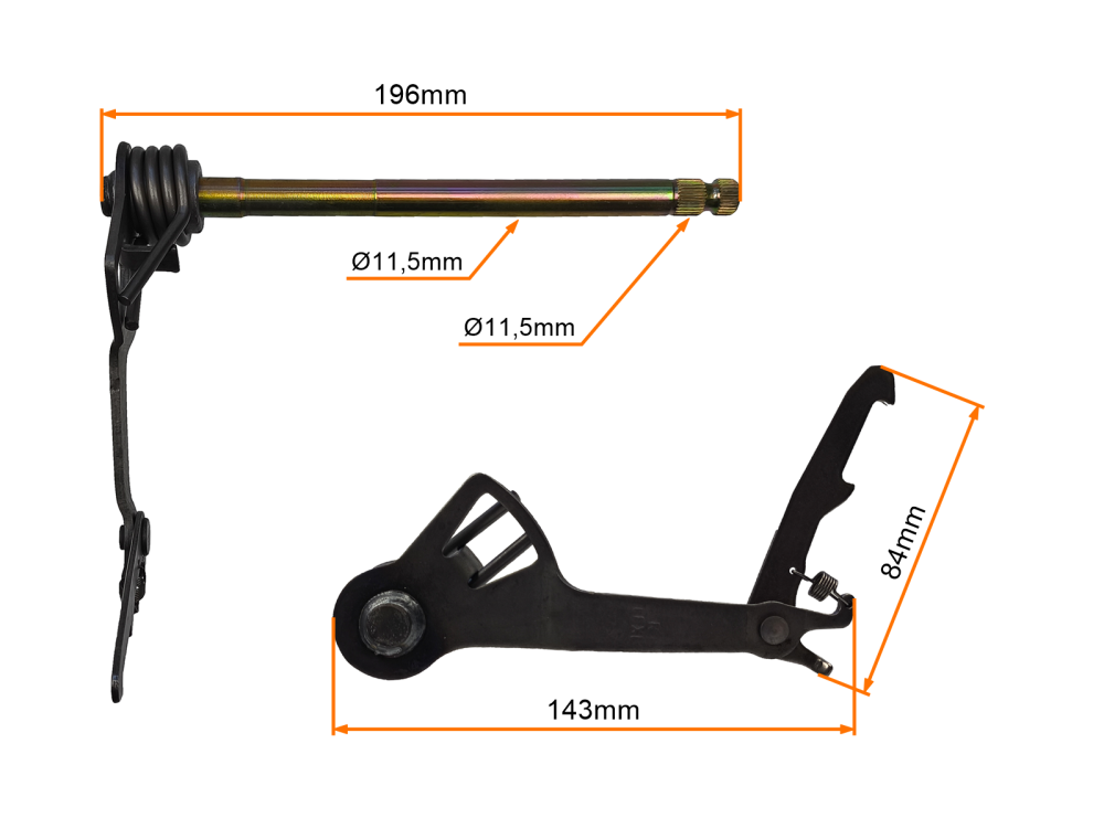 Wałek zmiany biegów atv motorower chopper 4T 110cc