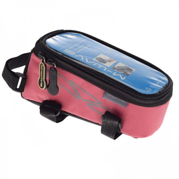 Sakwa m-wave rowerowa na ramę różowa szara