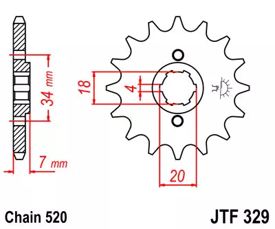 JT zębatka przód 14z 520 Honda MTX MBX NS CA 125 85-89 MTX 200RW