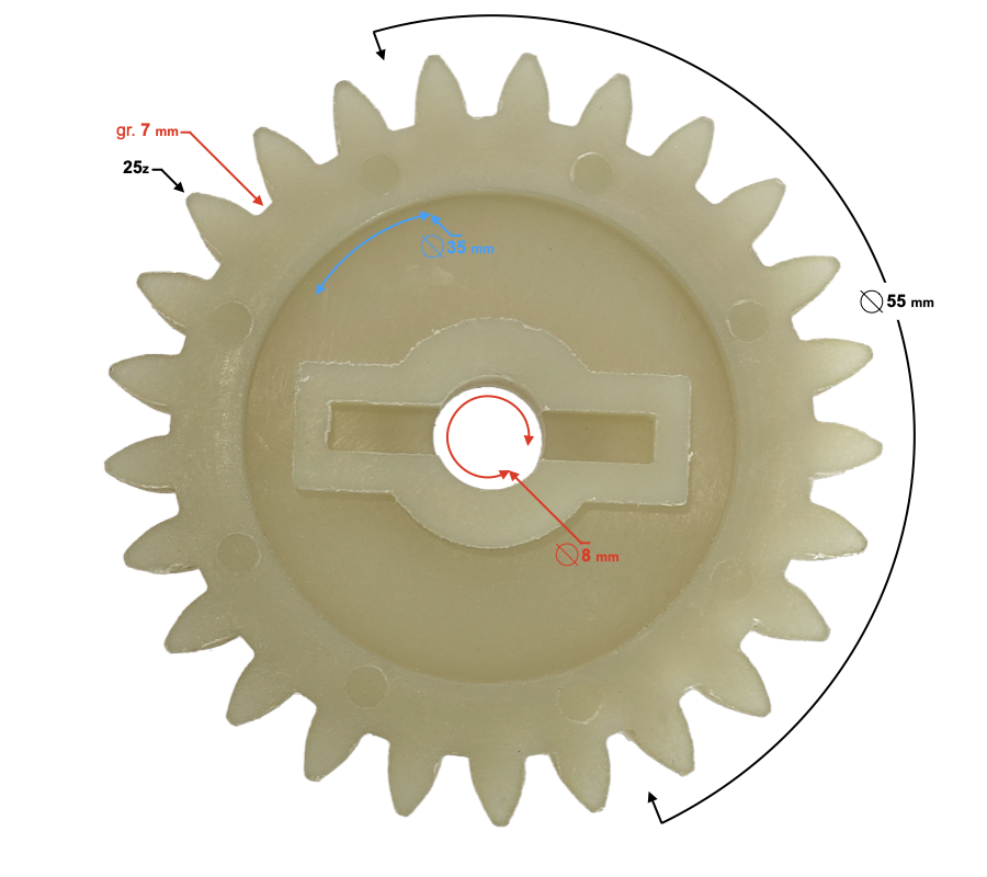 Zębatka pompy wody Yamaha YP250