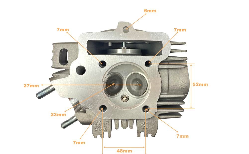 Głowica chiński quad atv 125cc Router XL XM XS Zipp 54mm z wałkiem zaworami