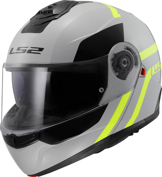Kask szczękowy LS2 FF908 STROBE II AUTOX GREY H-V YEL homologacja ECE 22.06