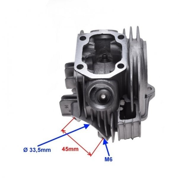 Głowica cylindra atv quad cross 125ccm 55,00mm 4t