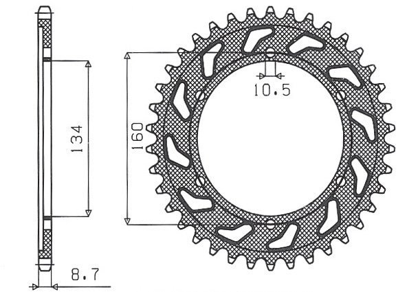 Sunstar Zębatka Tylna 42z 530 Honda CBR 900 1000RR