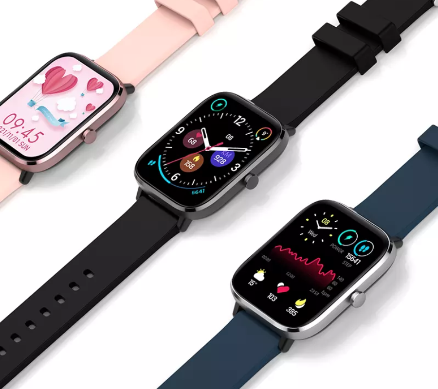 Smartwatch Rubicon RNCE79 grafitowy i czarny pasek