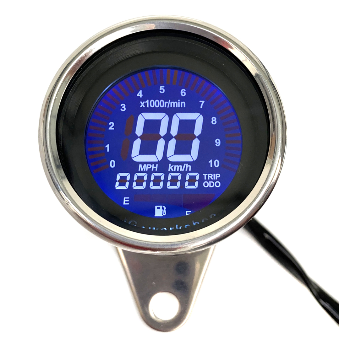 Licznik + obrotomierz uniwersalny LCD 12V wskaźnik paliwa przebieg
