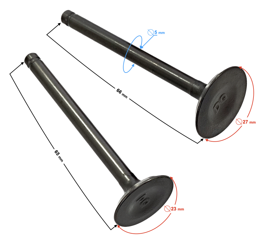 Zawory z silnikiem 130cc chłodzonego powietrzem