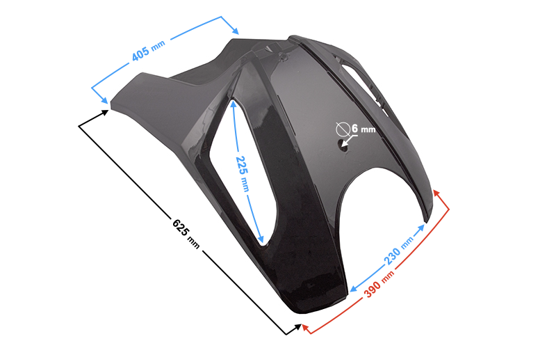 Obudowa przednia do skutera Barton Tres Czarna