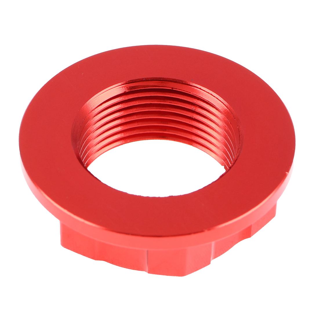 Nakrętka półki widelca M24x1,5 czerwona aluminiowa DPR Performance