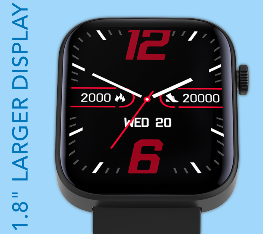 Smartwatch zegarek Rubicon czarny Bluetooth 5.1