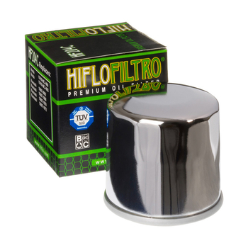 Hiflo filtr oleju HF204 chrom Honda Kawasaki Yamah
