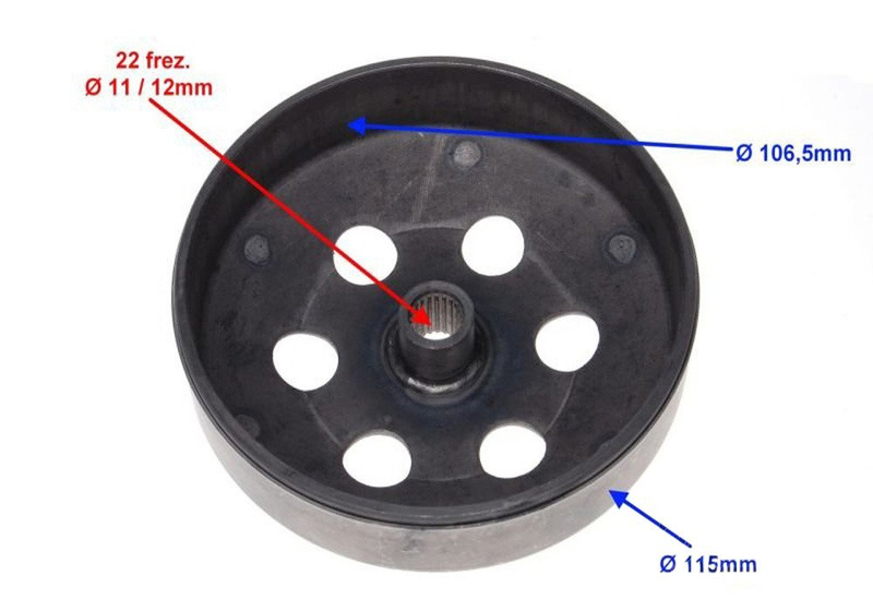 Dzwon sprzęgła 4t 2t 106mm quest zipp tgb 101 303