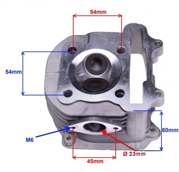 Głowica cylindra 150ccm skuter 4T GY6 139QMB/QMA