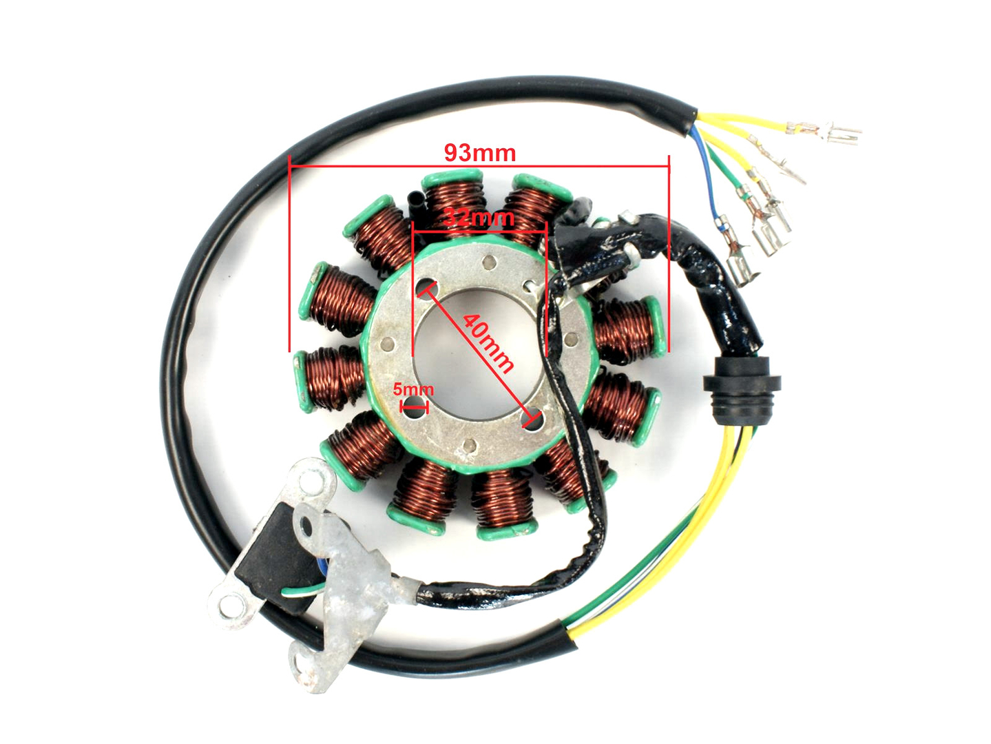 Stator iskrownik 12 cewek quad atv 200 250 5 kabli