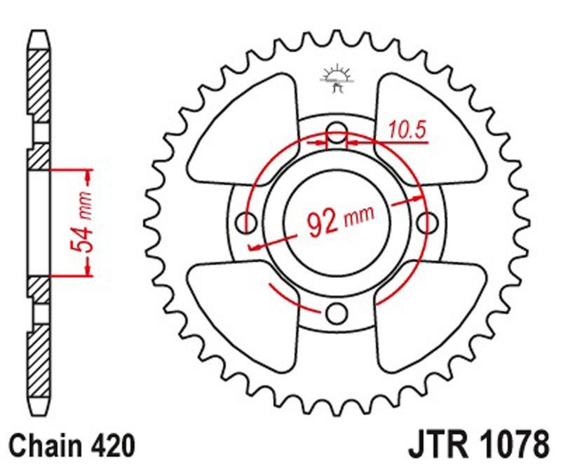 Zębatka tył 47z 420 yamaha tzr mbx x-power 50 am6