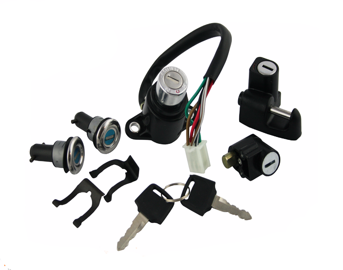 Stacyjka z zestawem zamków kpl romet zetka zk50 