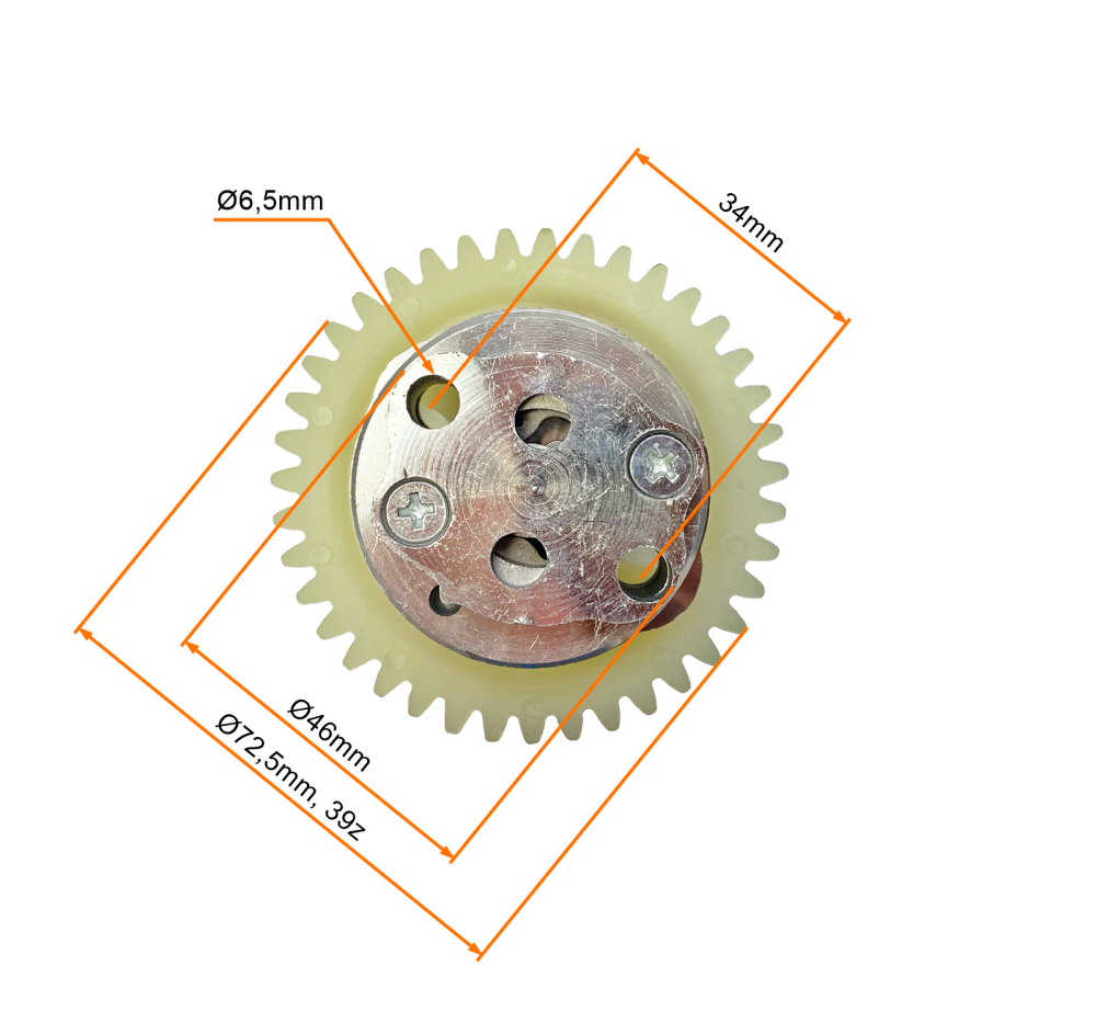 Pompa oleju z zębatką 39z quad atv Shineray Bashan Lifan 200 250 ciecz
