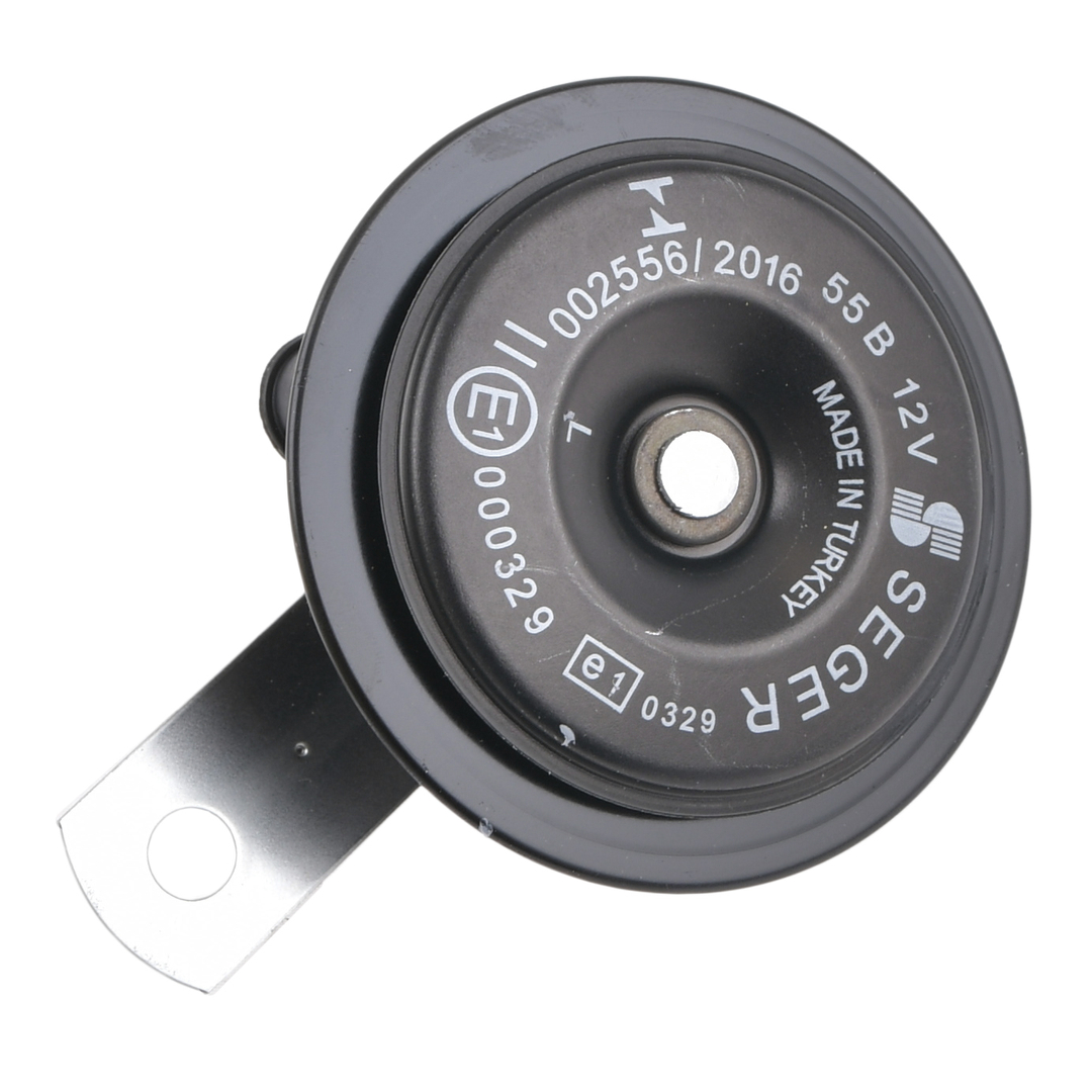 Klakson sygnał dźwiękowy 12V czarny Seger Homologacja E1