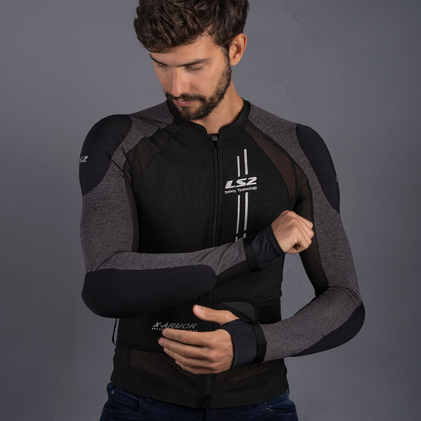 Bluza motocyklowa męska LS2 X-Armor Man Black Silver