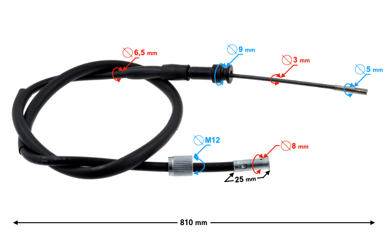 Linka licznika do motoroweru Barton Ranger Classic 810mm